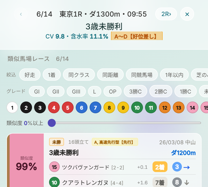 類似馬場レース